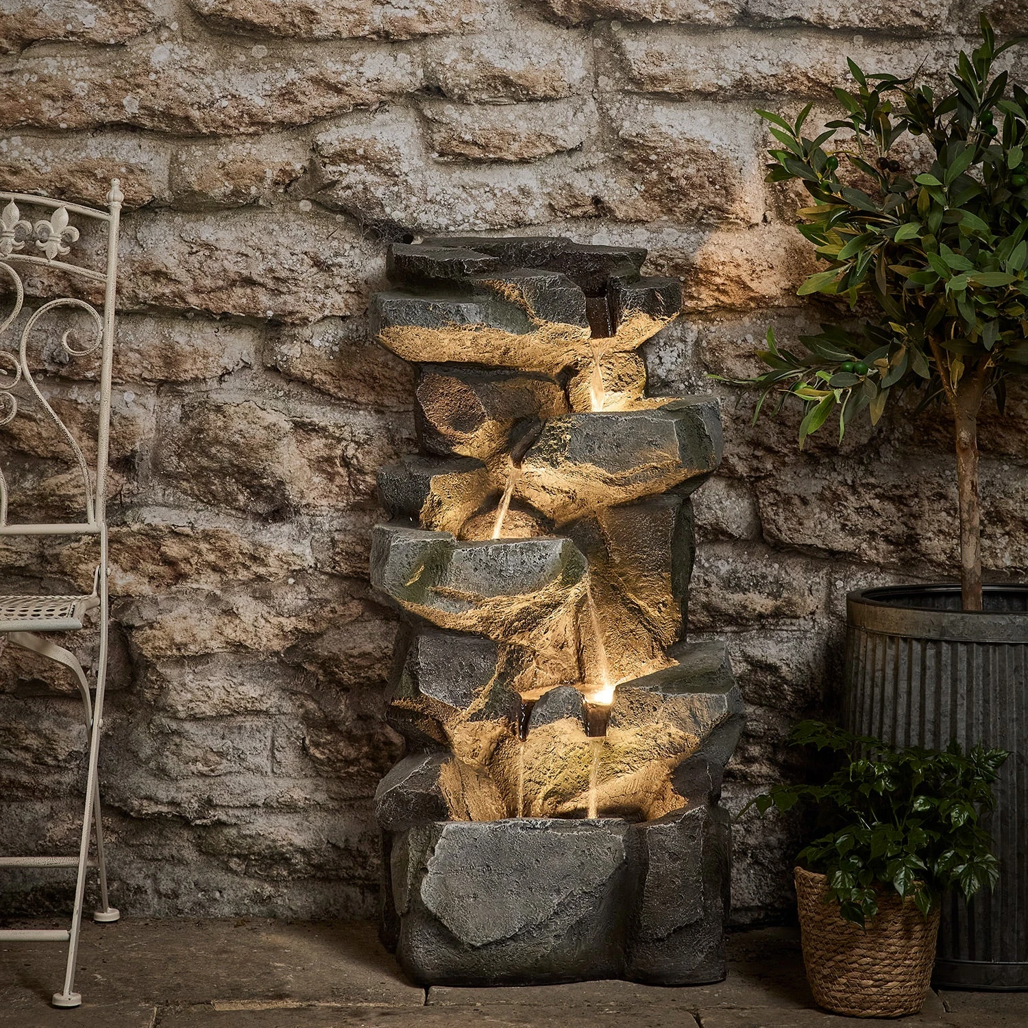 Fontaine De Jardin Ingleton De 88 Cm, Effet Pierre 2 Fontaine De Jardin Ingleton De 88 Cm, Effet Pierre – Image 2