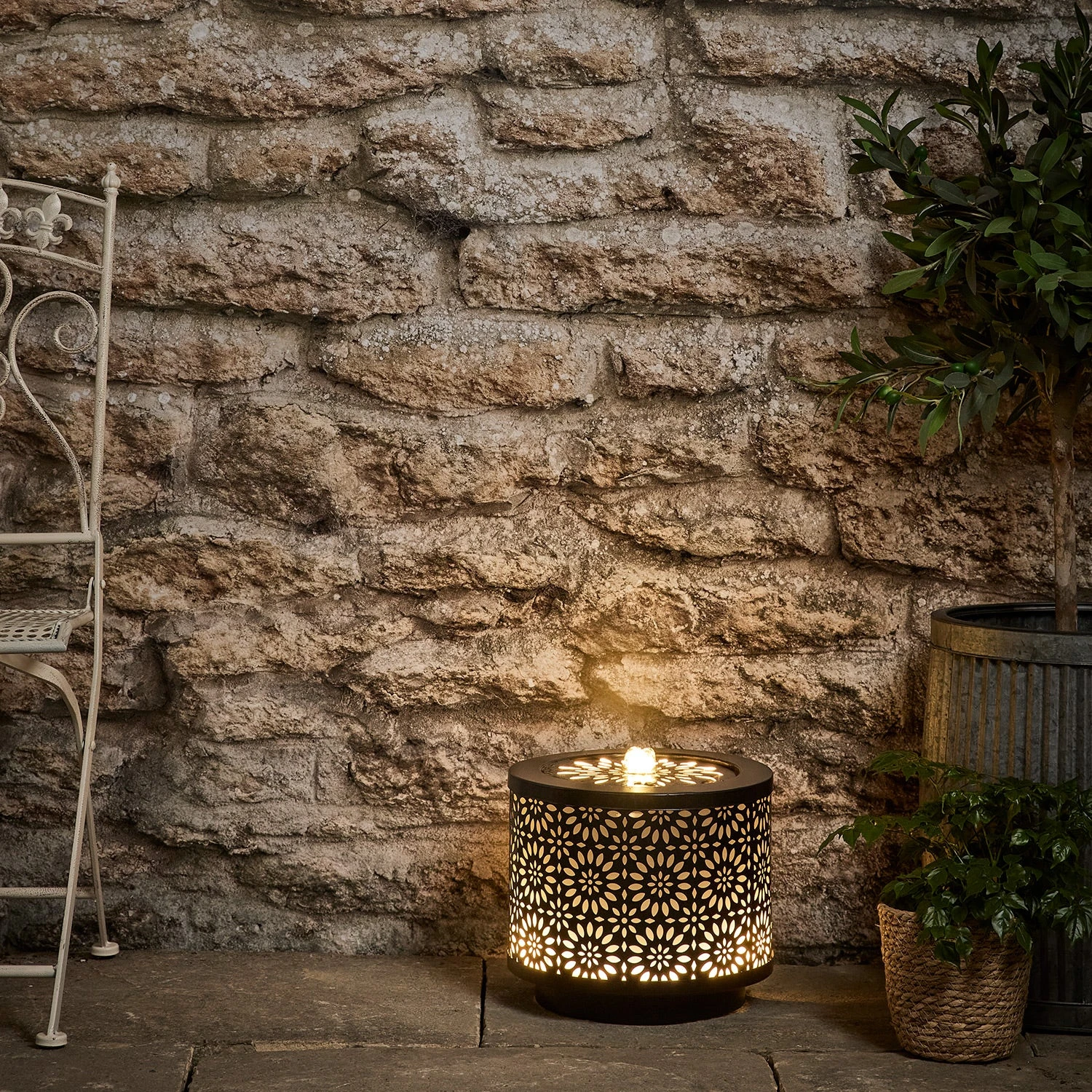 Fontaine Lumineuse Lucia à Motif Fleurs 3 Fontaine Lumineuse Lucia à Motif Fleurs – Image 3