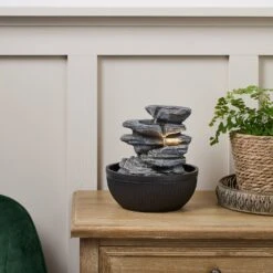 Fontaine Lumineuse D'Intérieur Ingleton, Effet Pierre -Éclairage Domestique FT24005EU Fontaine Lumineuse d Interieur Effet Pierre 2