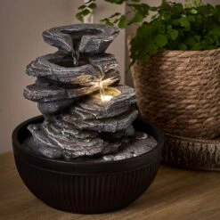 Fontaine Lumineuse D'Intérieur Ingleton, Effet Pierre -Éclairage Domestique FT24005EU Fontaine Lumineuse d Interieur Effet Pierre 6