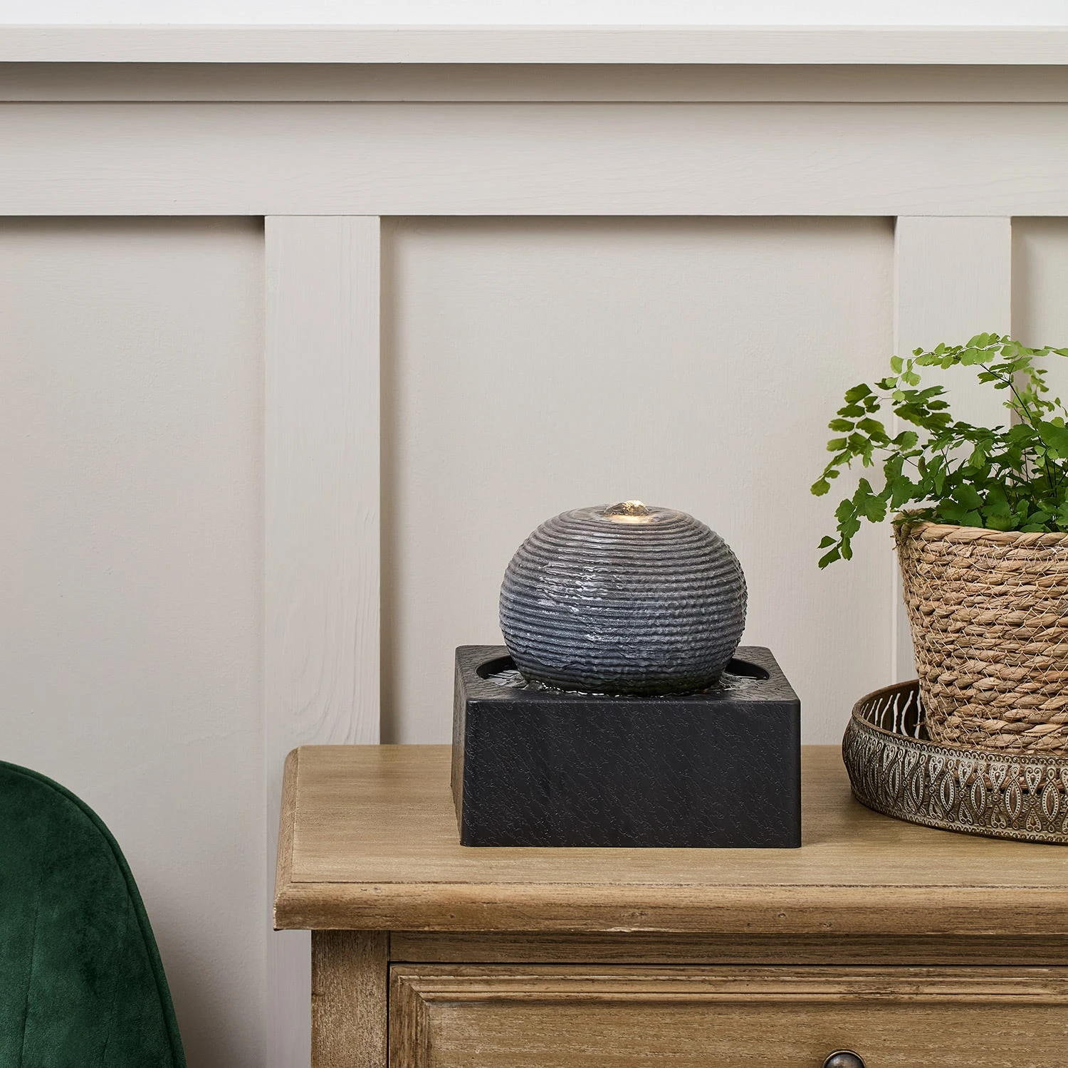 Fontaine Lumineuse D'Intérieur "Soller", Façon Boule 3 Fontaine Lumineuse D'Intérieur "Soller", Façon Boule – Image 3