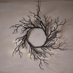Couronne Et Guirlande De Branches Mortes Pré-éclairées Pour Halloween -Éclairage Domestique HA23002 couronne de branches mortes pre eclairee de 40 cm pour halloween 2 0b0fa1d6 42eb 40d1 8e71 326f4fa45a17