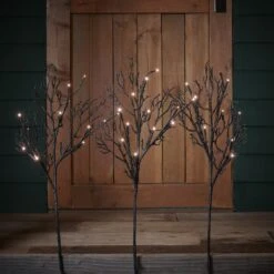 Lot De Couronne, Guirlande Et Piquets De Branches Mortes Pour Halloween -Éclairage Domestique HA23004 piquet en forme de branches mortes