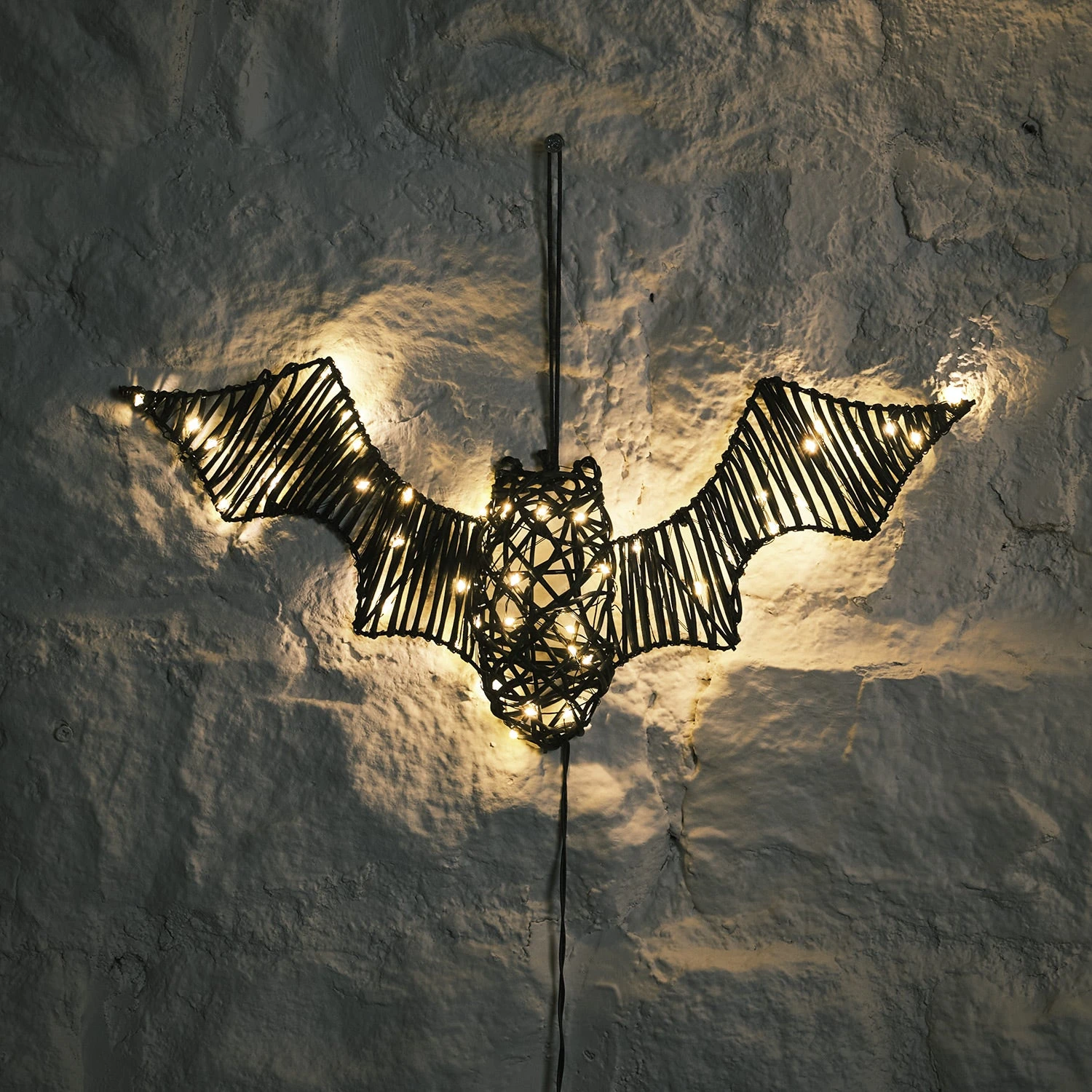 Chauve-Souris Lumineuse De 43 Cm, En Rotin 1 Chauve-Souris Lumineuse De 43 Cm, En Rotin