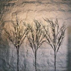 Lot De 3 Piquets Décoratifs Branches Mortes Pour Halloween -Éclairage Domestique HA24025 lot de 3 branches noires lumineuses dhalloween