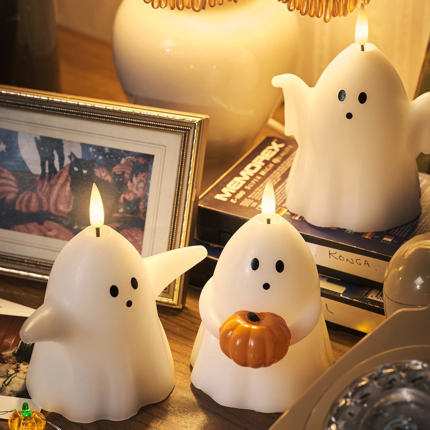 Lot De 3 Bougies TruGlow® Fantômes 2 Lot De 3 Bougies TruGlow® Fantômes – Image 2