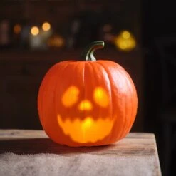 Lot De 2 Citrouilles Animées D’Halloween à Effets Sonores & Visuels -Éclairage Domestique HA25001 citrouille animee d halloween a effet sonore et visuel 3