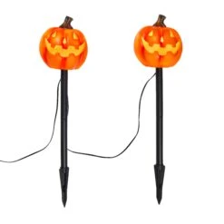 Lot De 4 Balises Lumineuses Citrouilles -Éclairage Domestique HA25006ON balises lumineuse citrouilles sur fond blanc 1