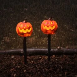 Lot De 4 Balises Lumineuses Citrouilles -Éclairage Domestique HA25006 lot de 2 balises lumineuses citrouilles 1