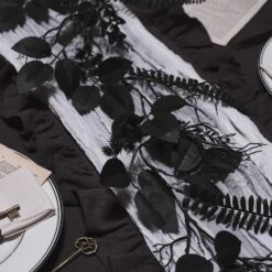 Guirlande Pré-éclairée Feuillage Noir D’Halloween 19 Guirlande Pré-éclairée Feuillage Noir D’Halloween -Éclairage Domestique HA25012 guirlande pre eclairee feuillage noir d halloween 2