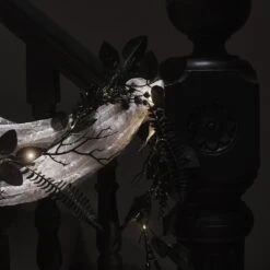 Guirlande Pré-éclairée Feuillage Noir D’Halloween 18 Guirlande Pré-éclairée Feuillage Noir D’Halloween -Éclairage Domestique HA25012 guirlande pre eclairee feuillage noir d halloween 7