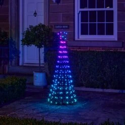 Sapin De Noël Cône Lumineux D’Extérieur De 1,5 M à Fonction Changement De Couleur 32 Sapin De Noël Cône Lumineux D’Extérieur De 1,5 M à Fonction Changement De Couleur -Éclairage Domestique L4F24020EU sapin de noel cone lumineux d exterieur de 1 5 m a 205 led multicolores 11