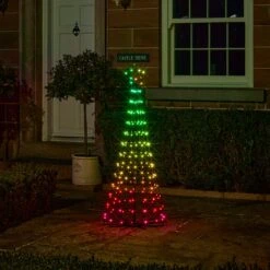 Sapin De Noël Cône Lumineux D’Extérieur De 1,5 M à Fonction Changement De Couleur 34 Sapin De Noël Cône Lumineux D’Extérieur De 1,5 M à Fonction Changement De Couleur -Éclairage Domestique L4F24020EU sapin de noel cone lumineux d exterieur de 1 5 m a 205 led multicolores 14