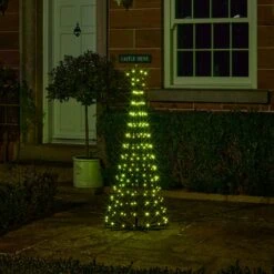 Sapin De Noël Cône Lumineux D’Extérieur De 1,5 M à Fonction Changement De Couleur 23 Sapin De Noël Cône Lumineux D’Extérieur De 1,5 M à Fonction Changement De Couleur -Éclairage Domestique L4F24020EU sapin de noel cone lumineux d exterieur de 1 5 m a 205 led multicolores 2
