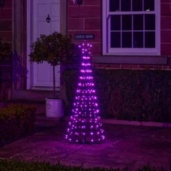Sapin De Noël Cône Lumineux D’Extérieur De 1,5 M à Fonction Changement De Couleur 30 Sapin De Noël Cône Lumineux D’Extérieur De 1,5 M à Fonction Changement De Couleur -Éclairage Domestique L4F24020EU sapin de noel cone lumineux d exterieur de 1 5 m a 205 led multicolores 9