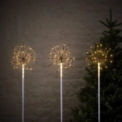 Lot De 3 Balises Lumineuses Étoiles Polaires De 70 Cm
