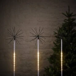 Lot De 3 Balises Lumineuses Étoiles Polaires De 70 Cm -Éclairage Domestique L4F24048EU lot de 3 balises etoiles polaires 4