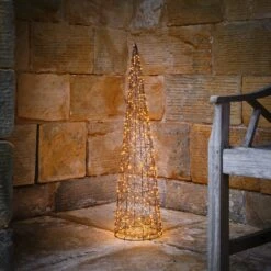 Cône Lumineux De 80 Cm En Fil Métallique