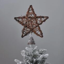 Cimier De Sapin Étoile En Rotin à Micro-LED 5 Cimier De Sapin Étoile En Rotin à Micro-LED -Éclairage Domestique L4F25018 cimier de sapin etoile en rotin a micro led 2