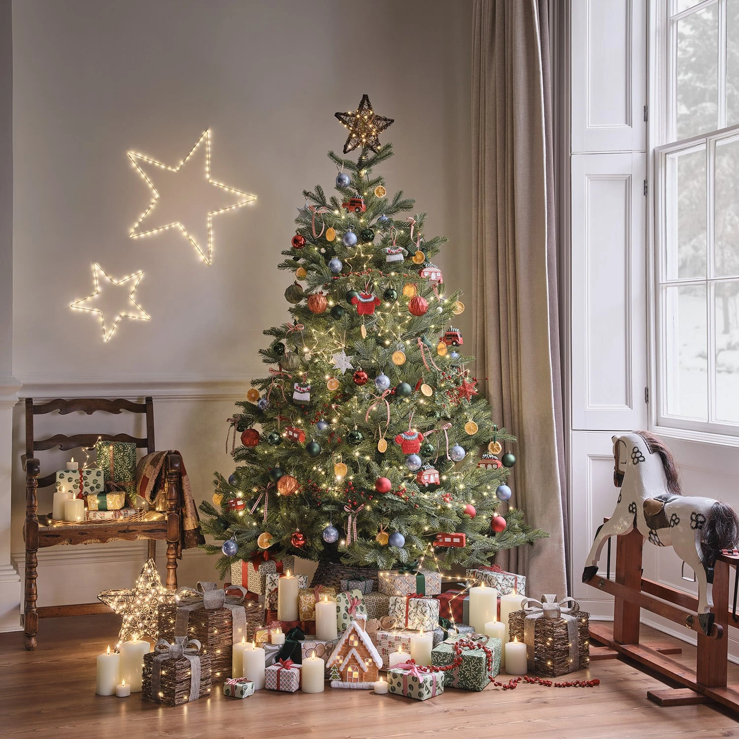 Cimier De Sapin Étoile En Rotin à Micro-LED 2 Cimier De Sapin Étoile En Rotin à Micro-LED – Image 2