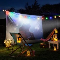 Lanterne Salcombe En Bois à Bougie LED -Éclairage Domestique LA15102 Wooden Rope Candle LED Lanterns Outdoor Movie Night P6