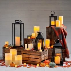 Malvern Lanterne De Jardin 25 Malvern Lanterne De Jardin -Éclairage Domestique LA17002 Black Battery Candle Lantern Autumn Halloween Crates P6