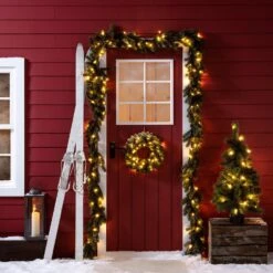 Grande Lanterne Avec Sommet En Forme De Dôme 13 Grande Lanterne Avec Sommet En Forme De Dôme -Éclairage Domestique LA18007 Large Domed Iron Garden Lantern Christmas Wreath P2