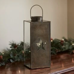 Duo De Lanternes Étoilées En Verre Et Métal Cuivré -Éclairage Domestique LA21015 Grande Lanterne Lumineuse Etoilee en Metal f2fa7c19 a480 4469 b723 44ec41eb5bfe