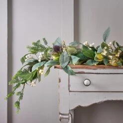 Lot De Couronne Et Guirlande De Noël Pré-éclairée à Baies Blanches 8 Lot De Couronne Et Guirlande De Noël Pré-éclairée à Baies Blanches -Éclairage Domestique LL GA24011 guirlande de noel pre eclairee a baies blanches de 1 50 m 1 fcba453e cd4f 47a9 ab64 c7bad8fb5191