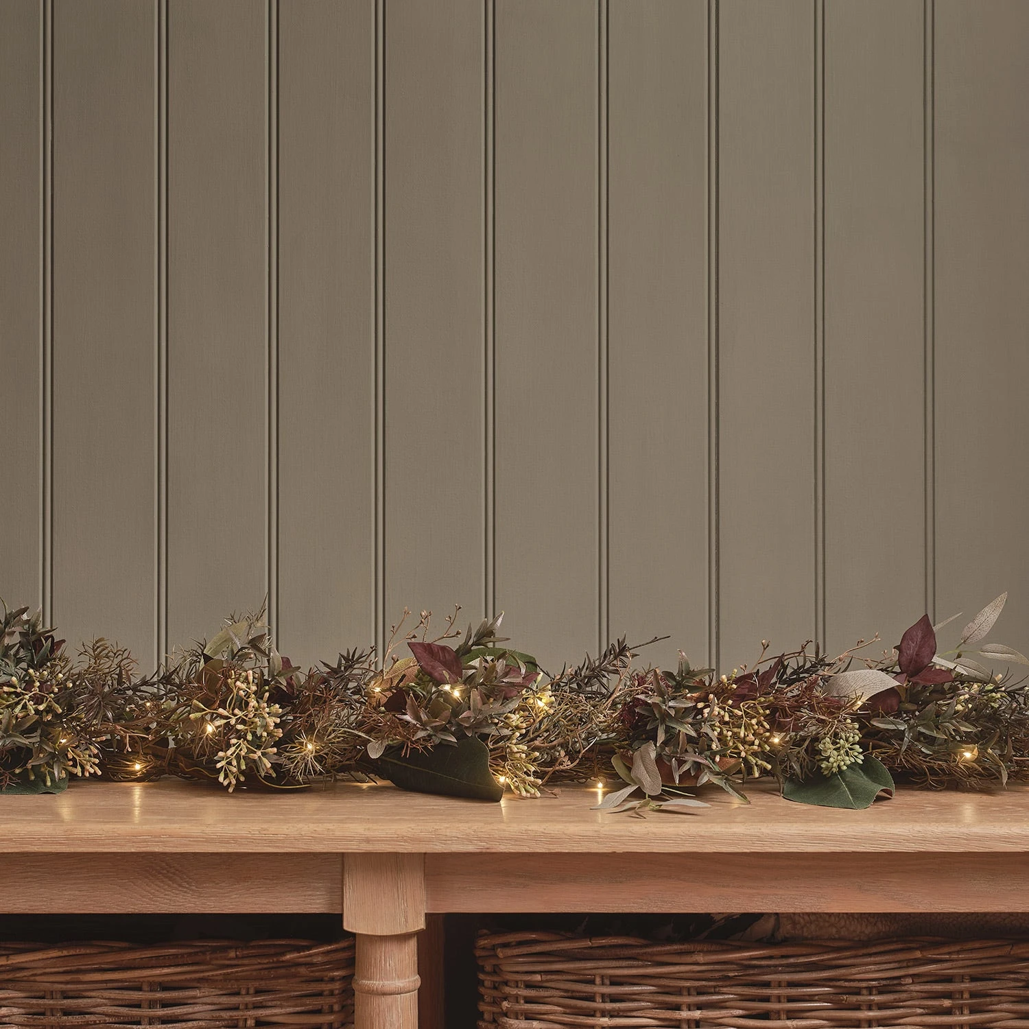 Guirlande Automne-Hiver Pré-éclairée De 2 M 1 Guirlande Automne-Hiver Pré-éclairée De 2 M