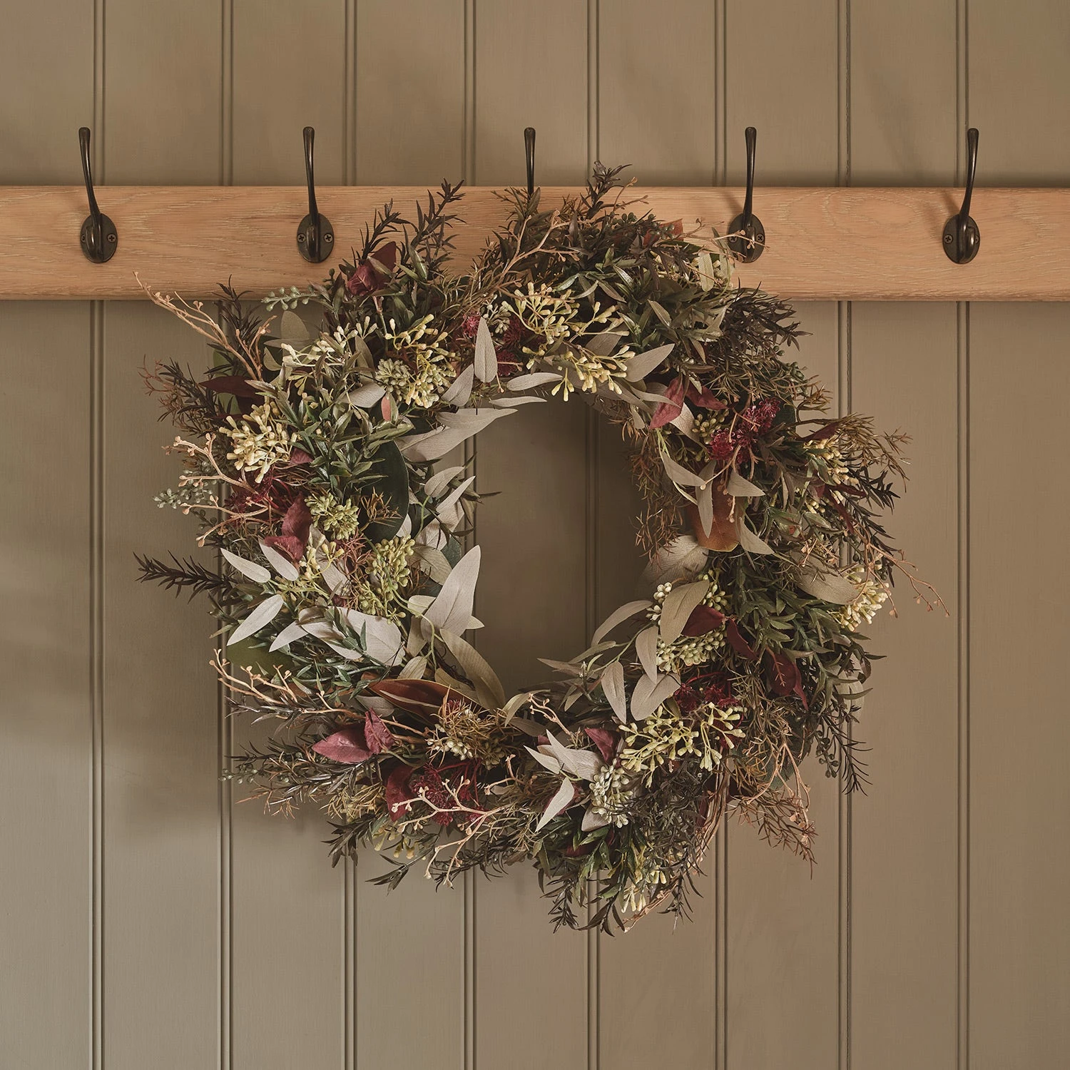 Lot De Couronne & Bouquet Mural Automne-Hiver Pré-éclairés 8 Lot De Couronne & Bouquet Mural Automne-Hiver Pré-éclairés – Image 8