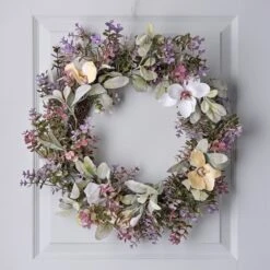 Grande Couronne De Fleurs Printanières Pré-éclairée De 60 Cm 7 Grande Couronne De Fleurs Printanières Pré-éclairée De 60 Cm -Éclairage Domestique LL WR25004 couronne de fleurs printanieres pre eclairee de 60 cm 3