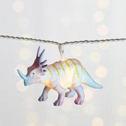 Guirlande Lumineuse Dinosaure Avec 12 LED Blanc Chaud -Éclairage Domestique LL20003 12 LED Plastic Dinosaur String Lights On Close 2