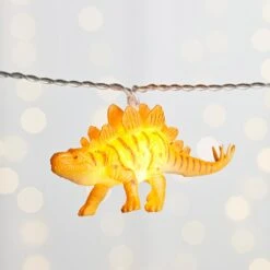 Guirlande Lumineuse Dinosaure Avec 12 LED Blanc Chaud -Éclairage Domestique LL20003 12 LED Plastic Dinosaur String Lights On Close 3