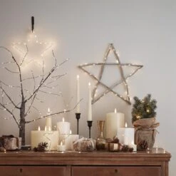 Étoile Lumineuse En Bois Gris -Éclairage Domestique LL21098 Etoile Lumineuse de noel en Bois Gris 3