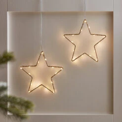 Lot De Décorations De Fenêtres De Noël -Éclairage Domestique LL21108 2 petites etoiles lumineuse osby