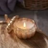 Bougie Citrouille TruGlow® En Verre Moucheté