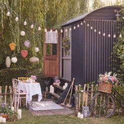 Guirlande Guinguette Vintage à Piles Avec 20 Ampoules Blanc Chaud 13 Guirlande Guinguette Vintage à Piles Avec 20 Ampoules Blanc Chaud -Éclairage Domestique LL23004 guirlande guinguette vintage suspendue en hauteur