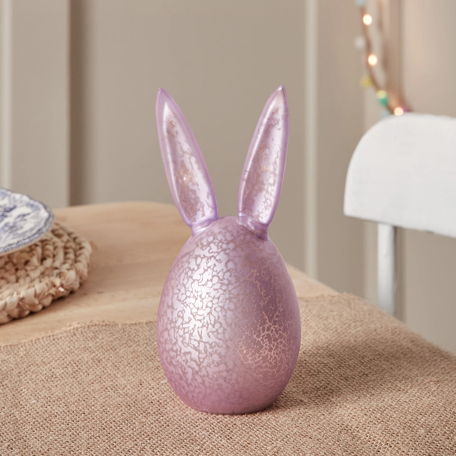 Œuf De Pâques Lumineux à Oreilles De Lapin En Verre 3 Œuf De Pâques Lumineux à Oreilles De Lapin En Verre – Image 3