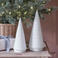 Lot De 2 Sapins Lumineux En Céramique à LED Blanc Chaud 7 Lot De 2 Sapins Lumineux En Céramique à LED Blanc Chaud -Éclairage Domestique LL24041 lot de 2 sapins lumineux en ceramique a led blanc chaud OFF