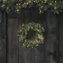 Couronne De Noël Pré-éclairée De 50 Cm à LED Bicolores -Éclairage Domestique LL24044 couronne de noel pre eclairee de 50 cm a led bicolores 3