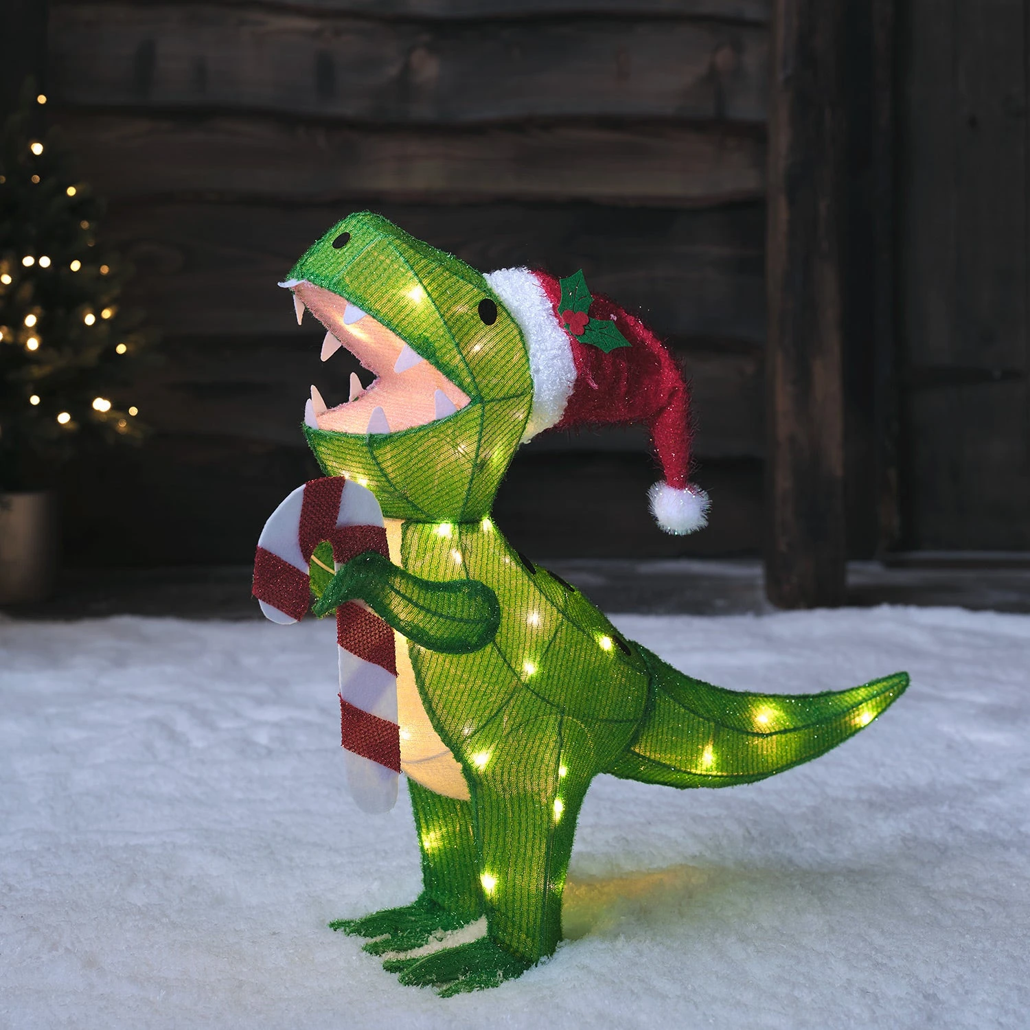 Dinosaure Lumineux De 53 Cm, Figurine De Noël Pour L'Extérieur 1 Dinosaure Lumineux De 53 Cm, Figurine De Noël Pour L'Extérieur