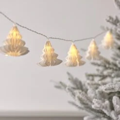 Guirlande Lumineuse à 10 Sapins En Papier