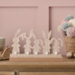 Décoration Lumineuse En Bois Lapins De Pâques 6 Décoration Lumineuse En Bois Lapins De Pâques -Éclairage Domestique LL25003 decoration lumineuse en bois lapins de paques 2