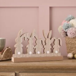 Décoration Lumineuse En Bois Lapins De Pâques 7 Décoration Lumineuse En Bois Lapins De Pâques -Éclairage Domestique LL25003 decoration lumineuse en bois lapins de paques 3