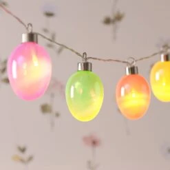 Guirlande Lumineuse à 10 Œufs De Pâques En Verre -Éclairage Domestique LL25005 guirlande lumineuse a 10 oeufs de paques en verre 3
