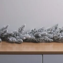 Guirlande De Noël Enneigée De 1,5 M, à LED Blanc Chaud -Éclairage Domestique LL25010 guirlande de noel enneigee de 1 5 m a led blanc chaud 2