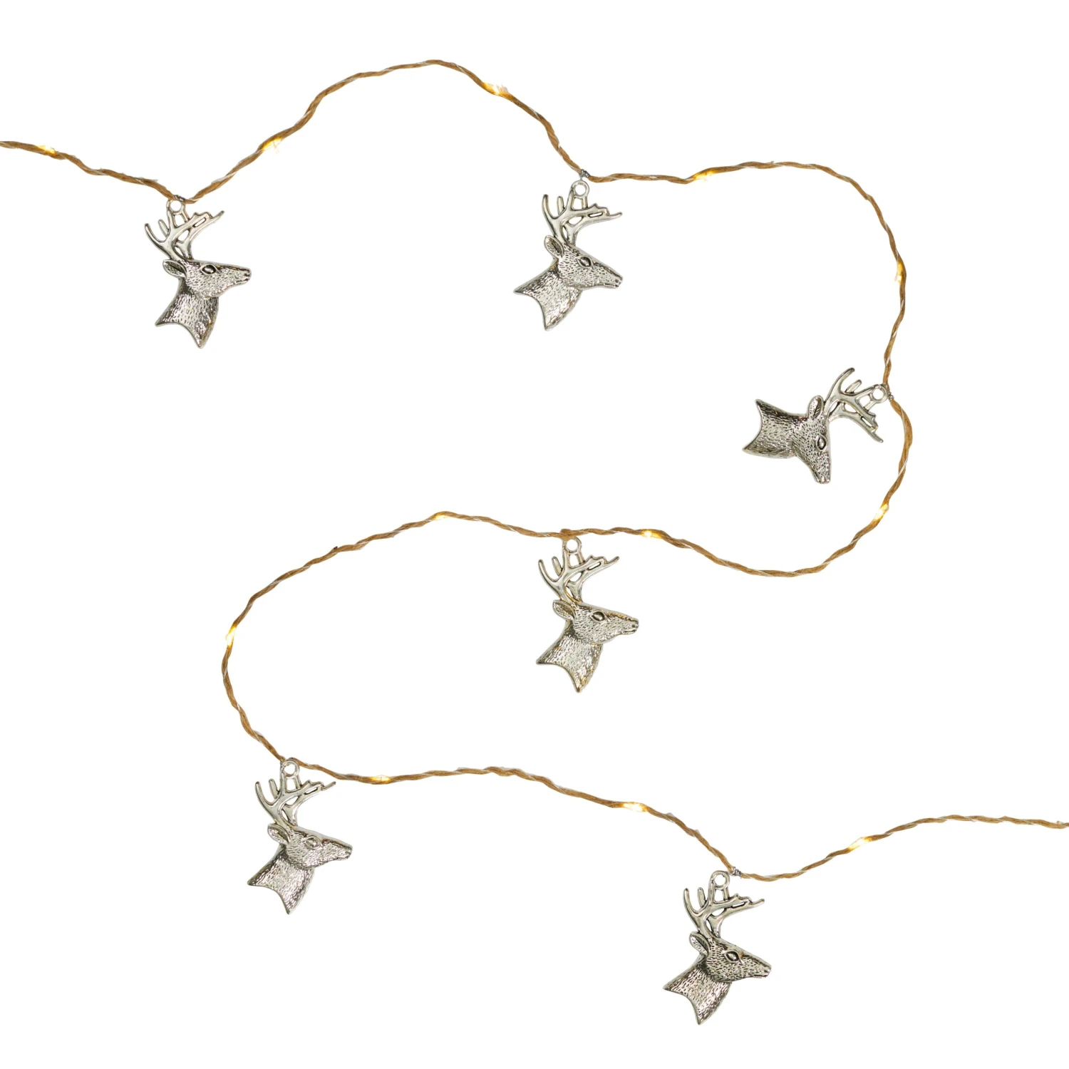 Guirlande Lumineuse Micro-LED Têtes De Cerf Argentées 4 Guirlande Lumineuse Micro-LED Têtes De Cerf Argentées – Image 4