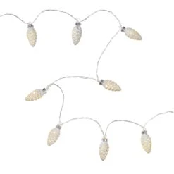 Guirlande Lumineuse 10 LED Pommes De Pin En Verre 12 Guirlande Lumineuse 10 LED Pommes De Pin En Verre -Éclairage Domestique LL25015ON