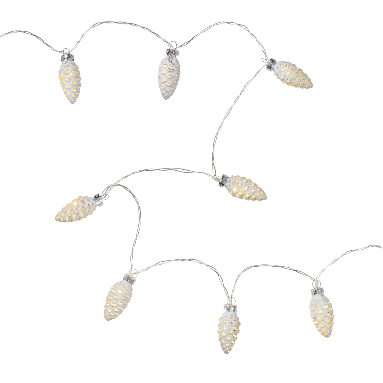 Guirlande Lumineuse 10 LED Pommes De Pin En Verre 6 Guirlande Lumineuse 10 LED Pommes De Pin En Verre – Image 6